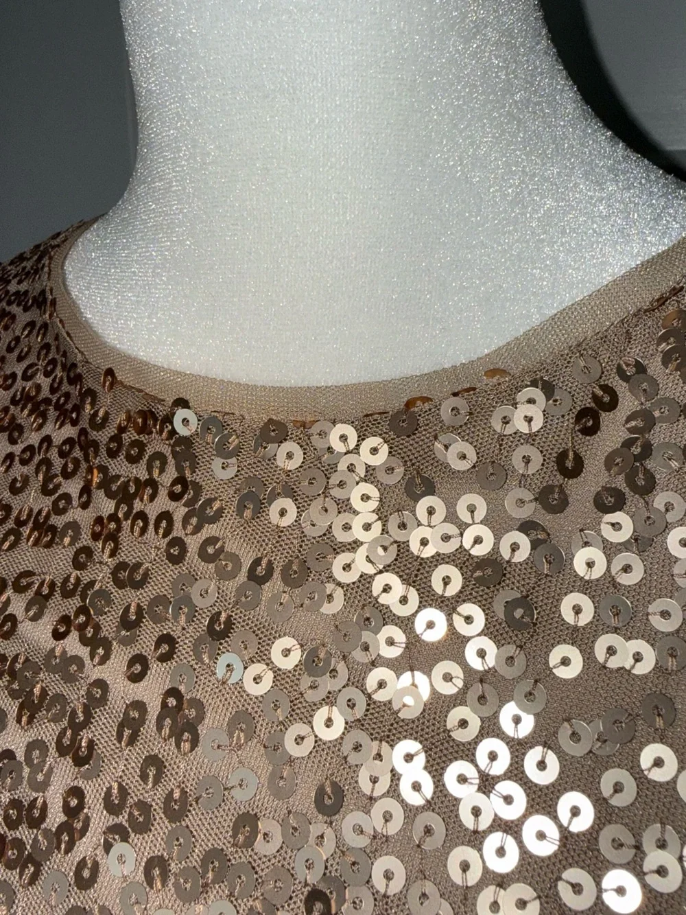 GAP Kids Gold Sequin Lined Trim Dress
